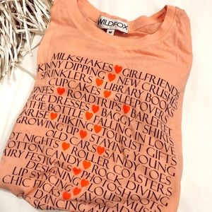 Wildfox pink T-shirt